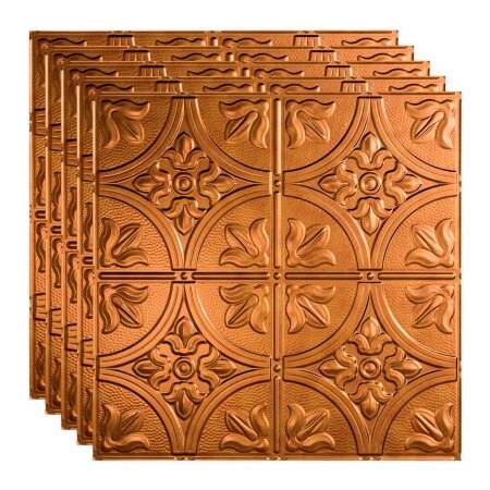 Acoustic Ceiling Products Fasade Traditional Syle # 2 - 23-3/4" x 23-3/4" PVC Lay In Tile in Antique Bronze - PL5231